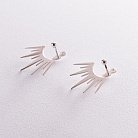Срібні сережки - джекети "Беатріс" 123092 от ювелирного магазина Оникс - 1