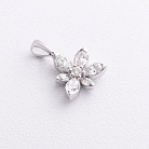 Золотой кулон "Цветочек" с бриллиантами пб0388rc от ювелирного магазина Оникс