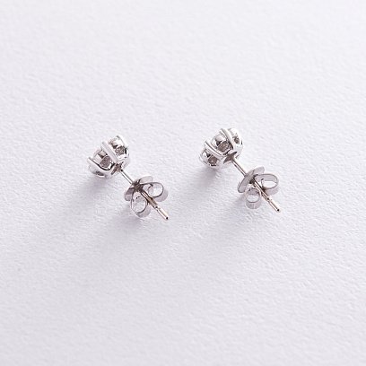 Золоті сережки-пусети з діамантами сб0191са №3