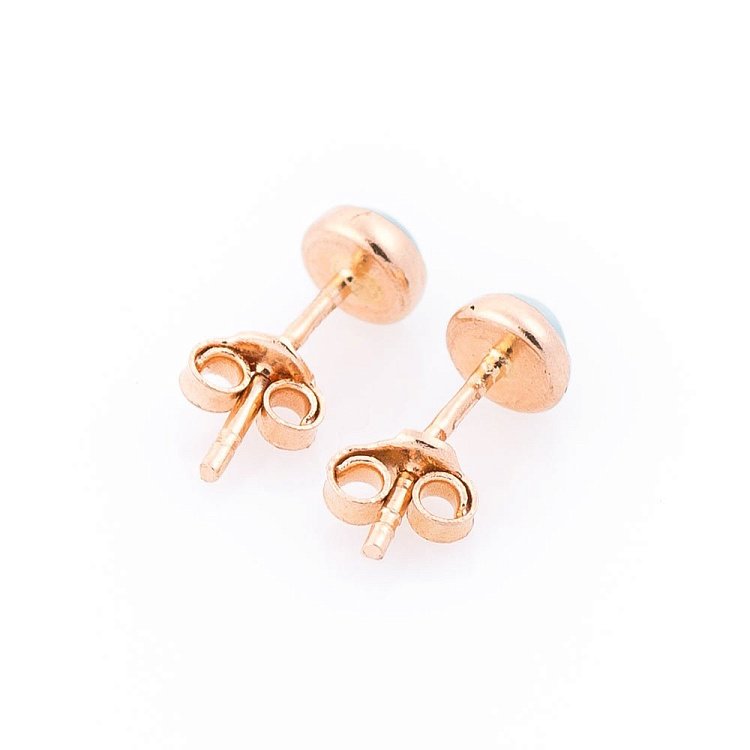 Золоті сережки-пусети з ім. місячним каменем с00913 від ювелірного магазину Онікс - 1