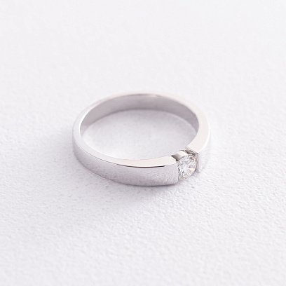 Золота заручальна каблучка з діамантом кб0354y №3