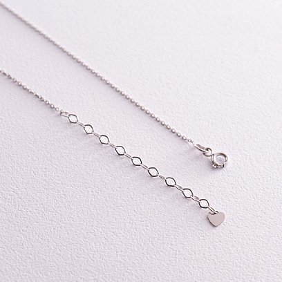 Двойное колье - галстук "Монетки" в белом золоте кол02283 №6