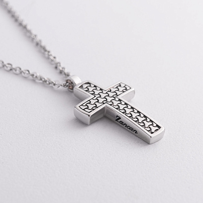 Чоловіче срібне кольє "Хрест" Zancan EXC461L №4