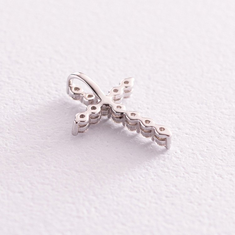 Золотий хрестик з діамантами пб0087sl від ювелірного магазину Онікс - 2