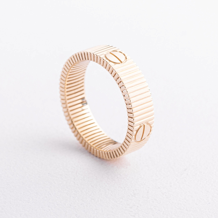 Кольцо "Love" в желтом золоте к08437 от ювелирного магазина Оникс - 2