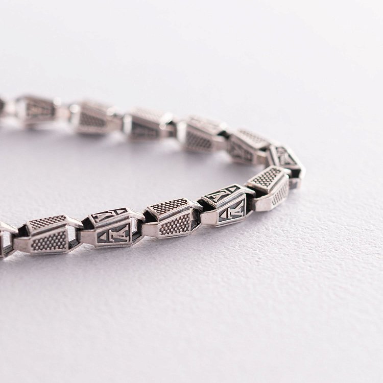 Мужская серебряная цепочка Ц0037ч от ювелирного магазина Оникс - 2