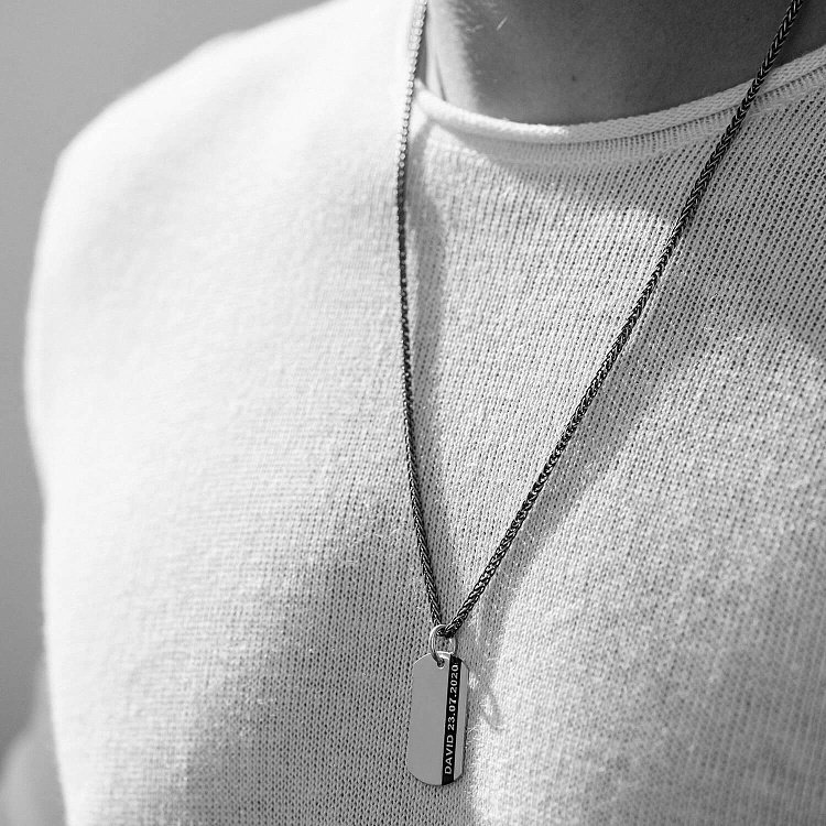 Срібний жетон для індивідуального гравіювання (маленький) 133349-ГР від ювелірного магазину Онікс - 2