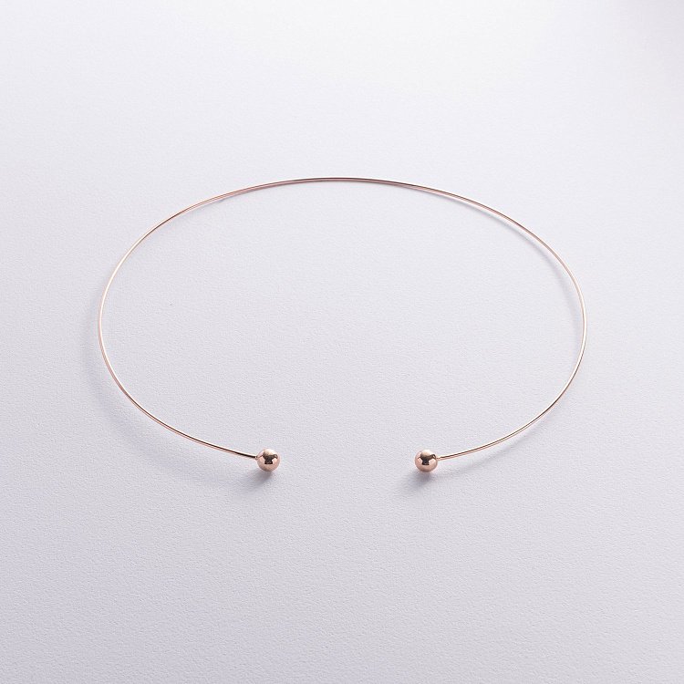 Колье - чокер "Miley" (красное золото) с шариками кол02540 от ювелирного магазина Оникс