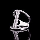 Серебряное кольцо с фианитами (родий) 111730 от ювелирного магазина Оникс - 2