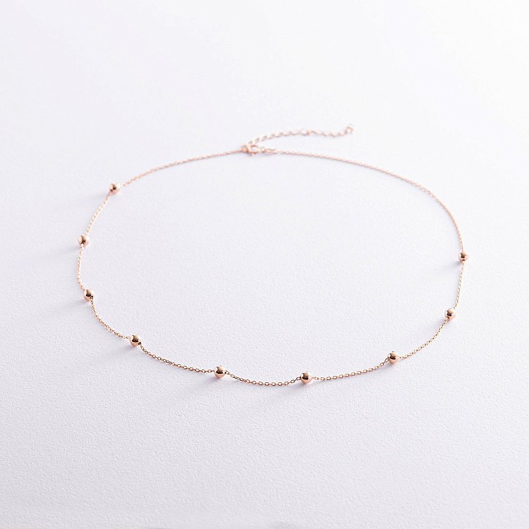 Колье "Шарики" в красном золоте кол02223 от ювелирного магазина Оникс