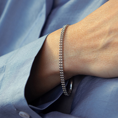 Браслет "Шарики" в белом золоте б05758 №11