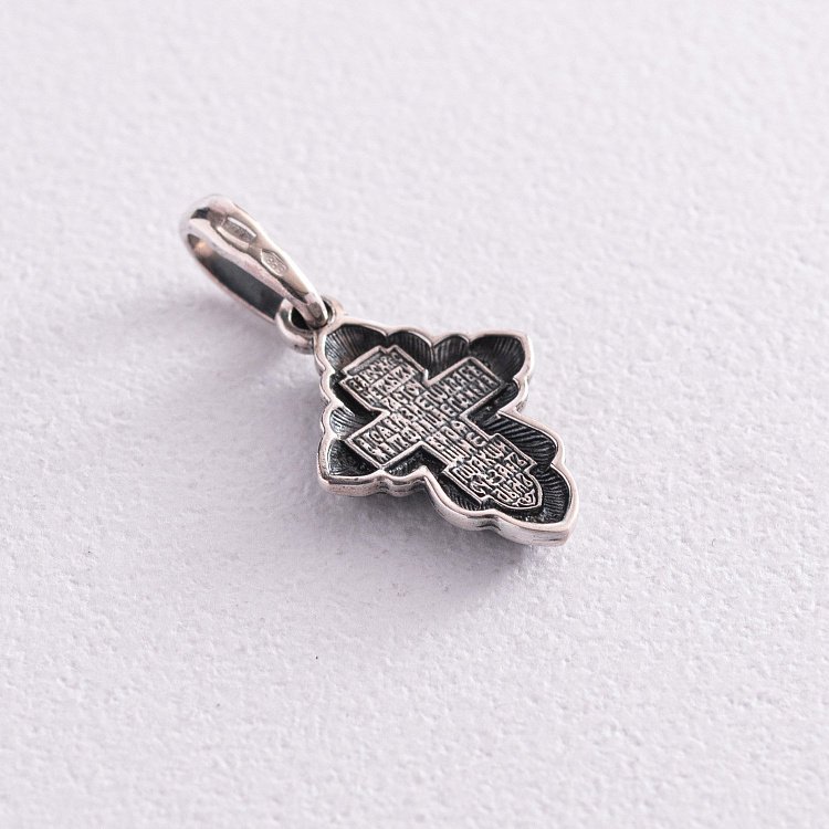 Срібний хрестик з чорнінням 131738 від ювелірного магазину Онікс - 1