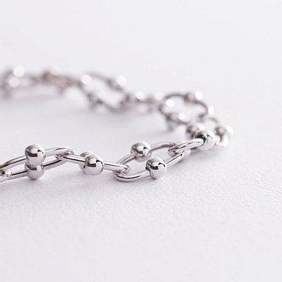 Браслет "Фантазия" в белом золоте б04634 №4