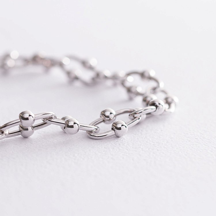 Браслет "Фантазия" в белом золоте б04634 от ювелирного магазина Оникс - 4