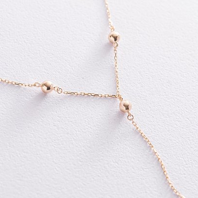 Кольє "Кульки" в жовтому золоті кол01909 №5