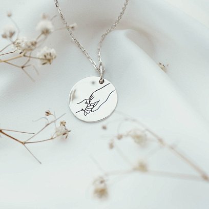 Срібний кулон "Батьківська підтримка" 132724мл №3