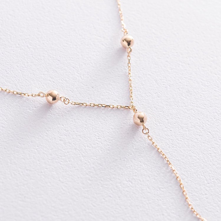 Кольє "Кульки" в жовтому золоті кол01909 від ювелірного магазину Онікс - 5