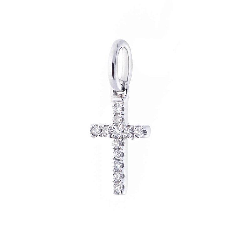 Золотой крестик с бриллиантами пб0069ch от ювелирного магазина Оникс