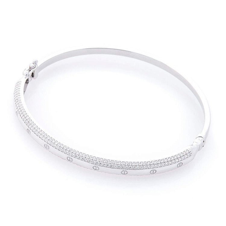 Золотой браслет с фианитами б03933 от ювелирного магазина Оникс