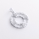 Кулон "Конюшина" з фіанітами (біле золото) п04070 от ювелирного магазина Оникс - 1