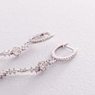 Висячі сережки з діамантами з білого золота сб0297ca от ювелирного магазина Оникс - 3