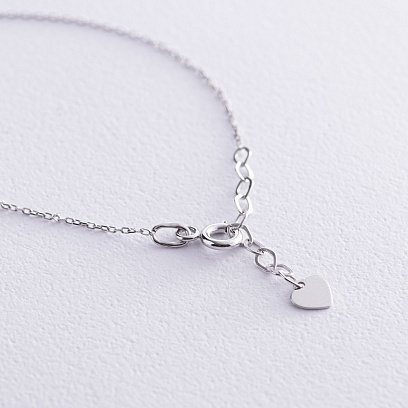 Браслет "Лунниця" у білому золоті (фіаніти) б05095 №5