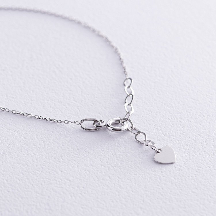 Браслет "Лунниця" у білому золоті (фіаніти) б05095 від ювелірного магазину Онікс - 4