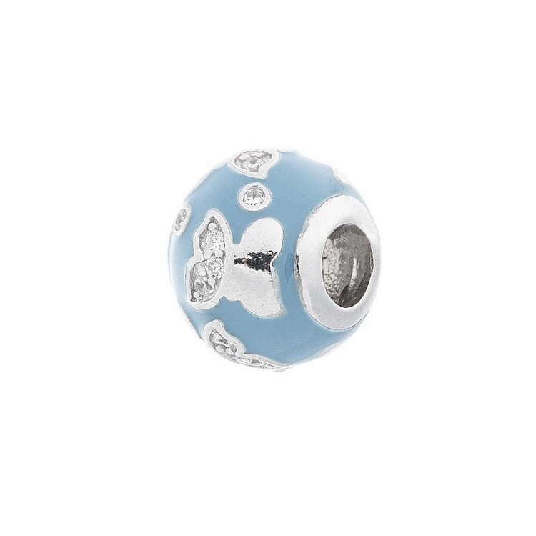 Срібний шарм з метеликами 132607 від ювелірного магазину Онікс