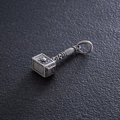 Серебряный кулон "Молот с коловратом и рунами" 133228 №9