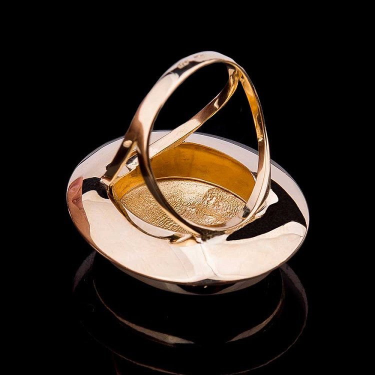 Золота каблучка з фіанітами к04086 від ювелірного магазину Онікс - 2