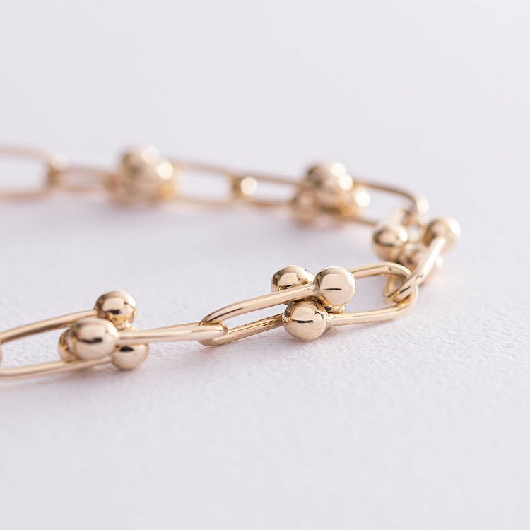 Браслет "Фантазія" в жовтому золоті б04633 від ювелірного магазину Онікс - 4