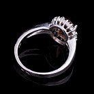 Родований срібний перстень з фіанітами і кварцом 111688 от ювелирного магазина Оникс - 1