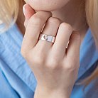 Серебряное кольцо "Мама в сердце" 112139мама от ювелирного магазина Оникс - 1