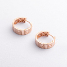 Золотые серьги - кольца "Love" с09623 от ювелирного магазина Оникс - 1