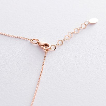 Колье "Клевер" в красном золоте (фианиты) кол01667 №3