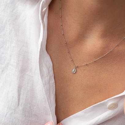 Колье "Розарий" в белом золоте кол02218 №6