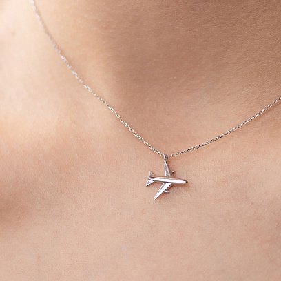 Кольє "Літачок" в білому золоті кол01609 №8