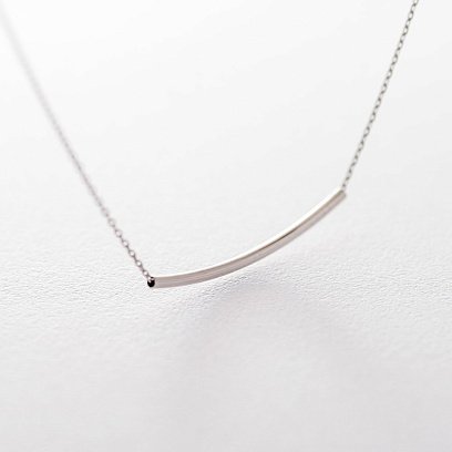 Серебряное колье без камней 18790