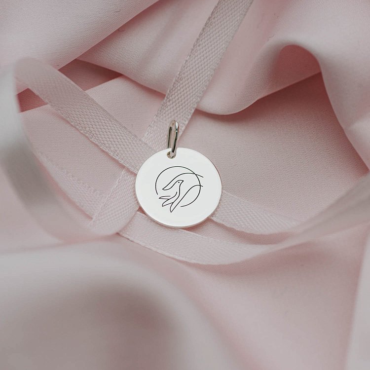 Срібний кулон "Дотик" 132724прик від ювелірного магазину Онікс - 5