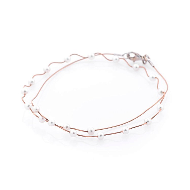 Золотое колье с культ. пресн. жемчугом кол00292 от ювелирного магазина Оникс - 2