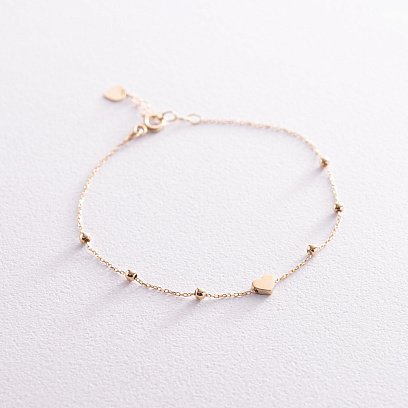 Браслет "Сердечко" в желтом золоте б05182