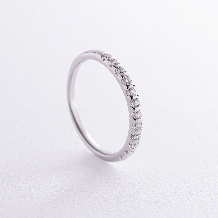 Каблучка в білому золоті з діамантами кб0486ca від ювелірного магазину Онікс