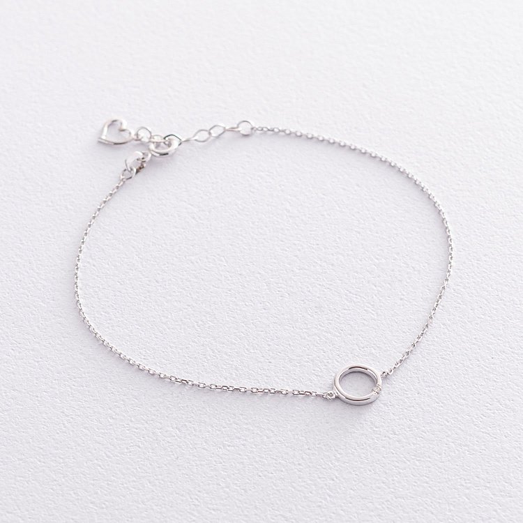 Золотой браслет "Круговорот" с бриллиантом бб0026y от ювелирного магазина Оникс