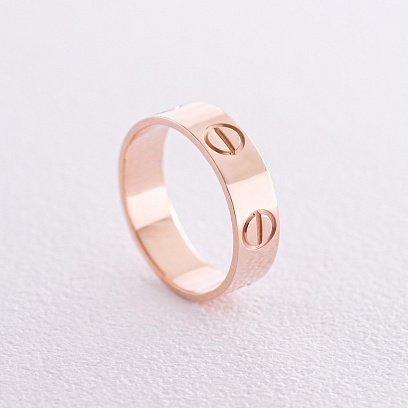 Кольцо "Love" в красном золоте к07145