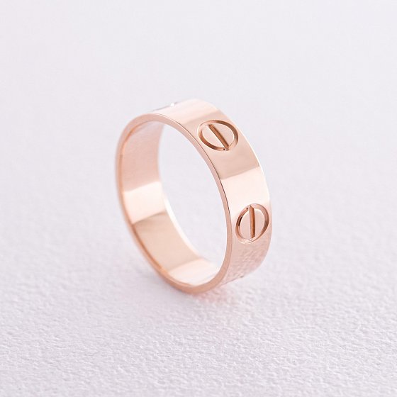 Кольцо "Love" в красном золоте к07145