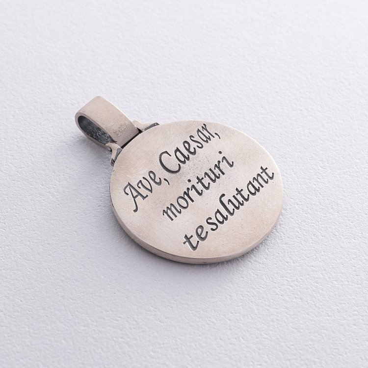 Мужской серебряный кулон "Воин. Ave, Caesar, morituri te salutant" 320п от ювелирного магазина Оникс - 6