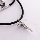 Православный серебряный крест "Распятие. Спаси и Сохрани" на шнурке 846 от ювелирного магазина Оникс - 3