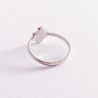 Серебряное кольцо "Клевер" (белая эмаль) 112622 от ювелирного магазина Оникс - 3