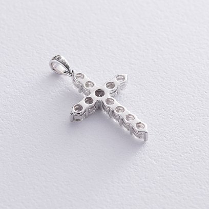 Золотой крестик с бриллиантами пб0235ri №3