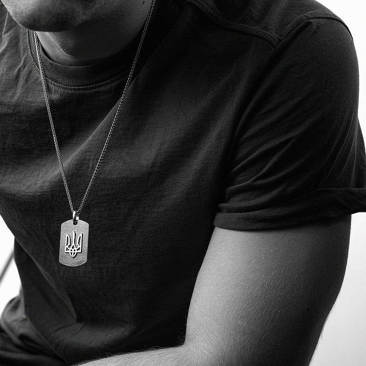 Срібний жетон "Герб України - Тризуб" (можливе гравіювання) 133157 від ювелірного магазину Онікс - 7